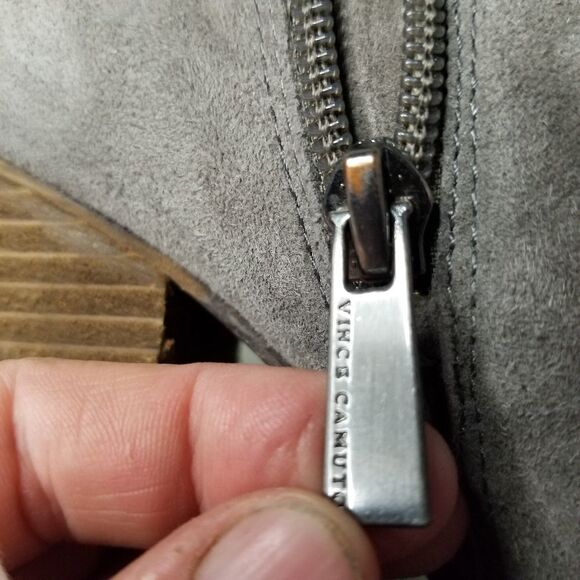 Vince Camuto booties with fringe gray heel - Picture 8 of 10